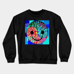 smile yoga gym art sticker Crewneck Sweatshirt